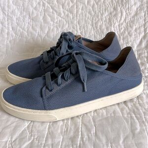 OluKai Pehuea Li Mesh Suede Sneaker Drop In Heel Lightweight Casual Shoe Blue 10